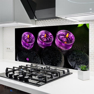 Painel vidro cozinha Vela Spa Art