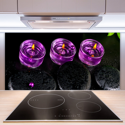 Painel vidro cozinha Vela Spa Art