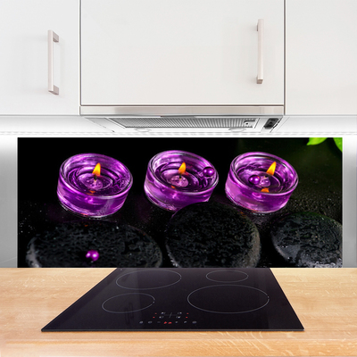 Painel vidro cozinha Vela Spa Art