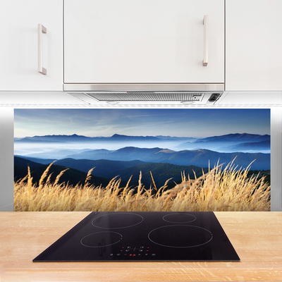 Painel vidro cozinha Paisagem de campo
