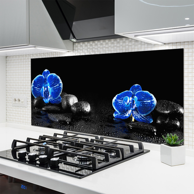 Painel cozinha Planta de pedras de flores