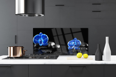 Painel cozinha Planta de pedras de flores