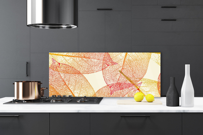 Painel vidro cozinha Folhas Arte Planta