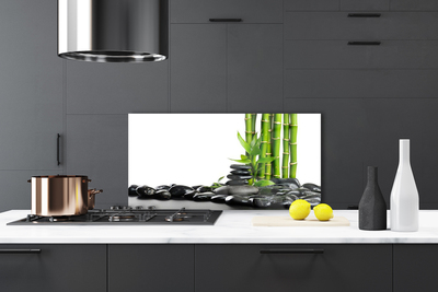 Painel vidro cozinha Gráficos bonitos de bambu