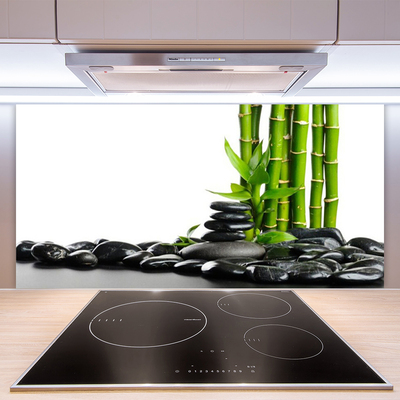 Painel vidro cozinha Gráficos bonitos de bambu