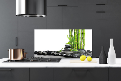 Painel vidro cozinha Gráficos bonitos de bambu