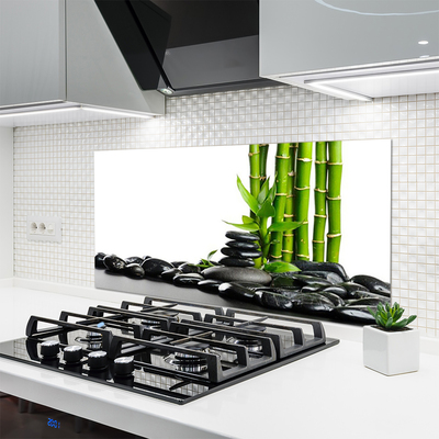 Painel vidro cozinha Gráficos bonitos de bambu