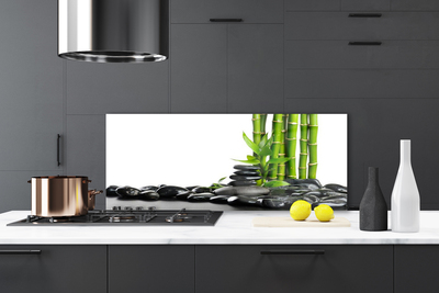 Painel vidro cozinha Gráficos bonitos de bambu