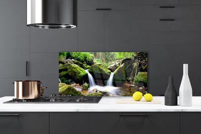 Painel cozinha Cachoeira Rochas Natureza