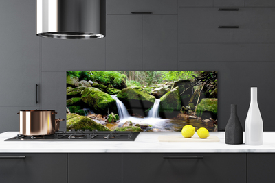 Painel cozinha Cachoeira Rochas Natureza