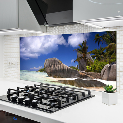 Painel vidro cozinha Paisagem da Praia das Rochas