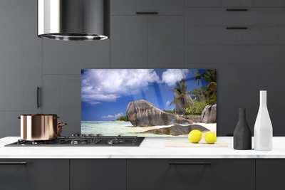 Painel vidro cozinha Paisagem da Praia das Rochas