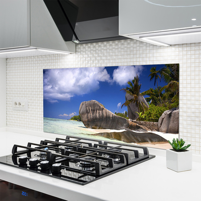 Painel vidro cozinha Paisagem da Praia das Rochas