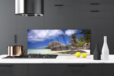 Painel vidro cozinha Paisagem da Praia das Rochas