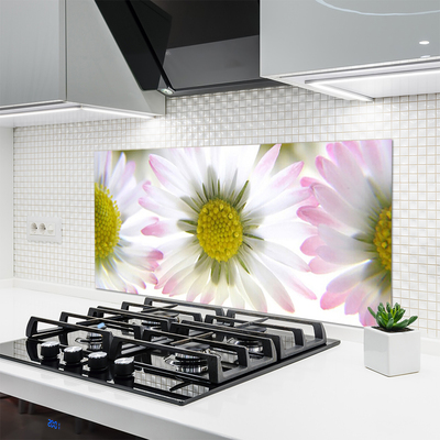 Painel vidro cozinha Natureza da planta margarida