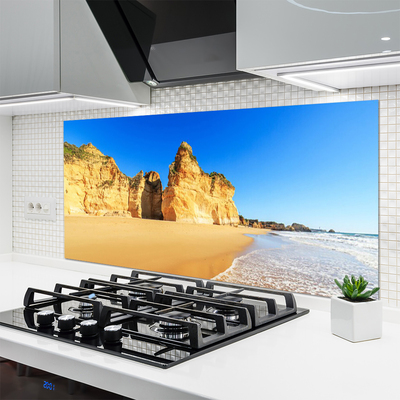 Painel vidro cozinha Paisagem da Praia do Oceano