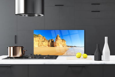 Painel vidro cozinha Paisagem da Praia do Oceano