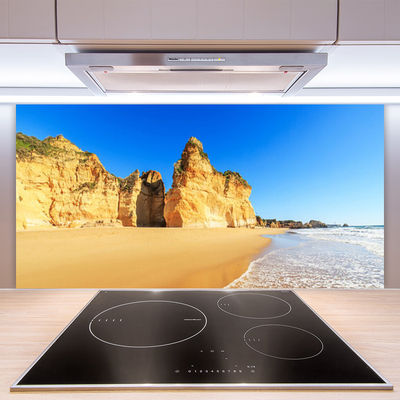 Painel vidro cozinha Paisagem da Praia do Oceano