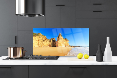 Painel vidro cozinha Paisagem da Praia do Oceano