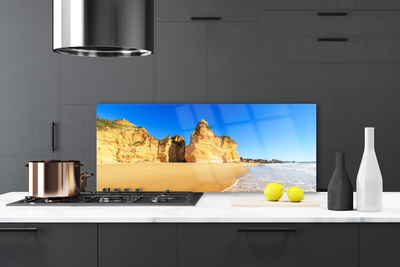 Painel vidro cozinha Paisagem da Praia do Oceano