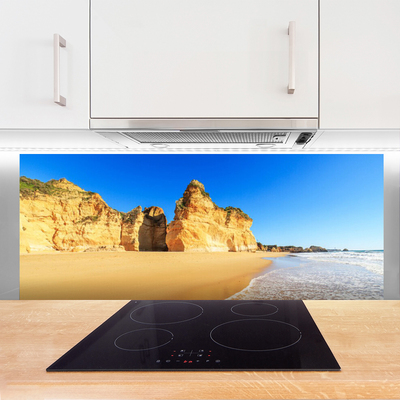 Painel vidro cozinha Paisagem da Praia do Oceano