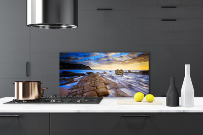 Painel vidro cozinha Paisagem de praia