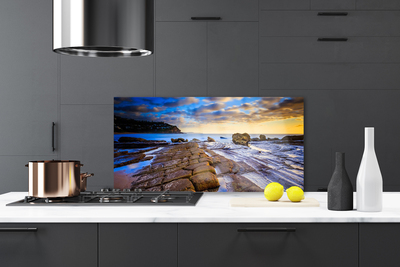 Painel vidro cozinha Paisagem de praia