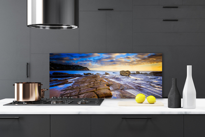 Painel vidro cozinha Paisagem de praia