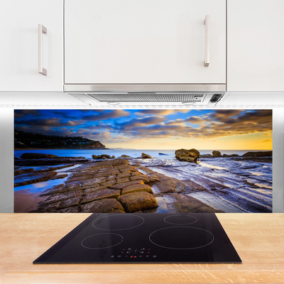 Painel vidro cozinha Paisagem de praia