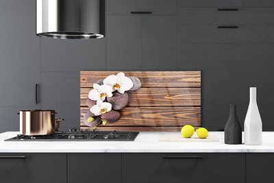 Painel cozinha Flor Orquídea Madeira