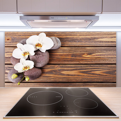 Painel cozinha Flor Orquídea Madeira