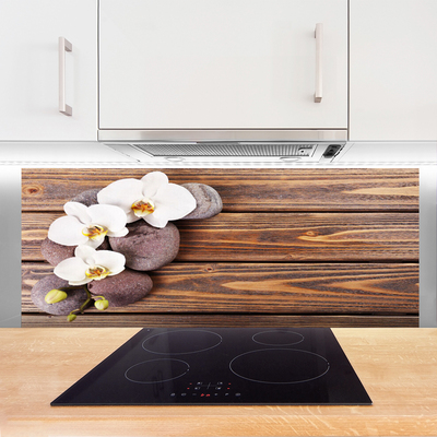 Painel cozinha Flor Orquídea Madeira