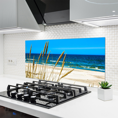 Painel vidro cozinha Paisagem da Praia do Oceano
