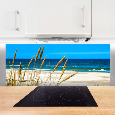 Painel vidro cozinha Paisagem da Praia do Oceano