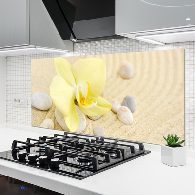 Painel vidro cozinha Flores Planta Natureza