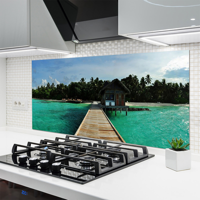 Painel vidro cozinha Arquitetura da Ponte Marítima