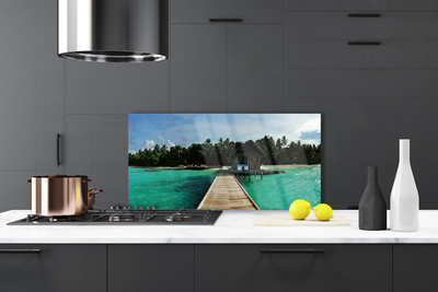 Painel vidro cozinha Arquitetura da Ponte Marítima