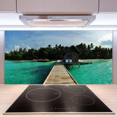 Painel vidro cozinha Arquitetura da Ponte Marítima