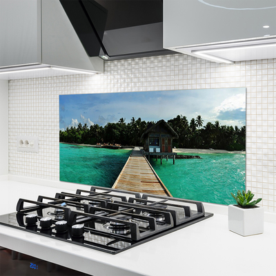 Painel vidro cozinha Arquitetura da Ponte Marítima