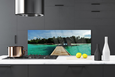 Painel vidro cozinha Arquitetura da Ponte Marítima