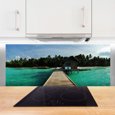 Painel vidro cozinha Arquitetura da Ponte Marítima