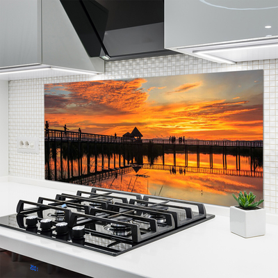 Painel vidro cozinha Arquitetura da Ponte Marítima