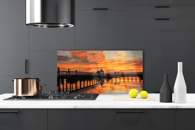 Painel vidro cozinha Arquitetura da Ponte Marítima