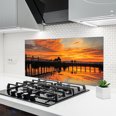 Painel vidro cozinha Arquitetura da Ponte Marítima