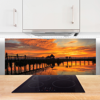 Painel vidro cozinha Arquitetura da Ponte Marítima