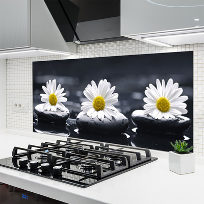 Painel vidro cozinha Planta Daisy Stones