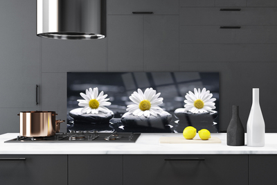 Painel vidro cozinha Planta Daisy Stones