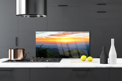 Painel vidro cozinha Paisagem de floresta de montanha Natureza