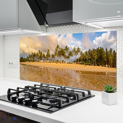 Painel vidro cozinha Paisagem de praia
