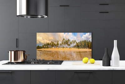 Painel vidro cozinha Paisagem de praia